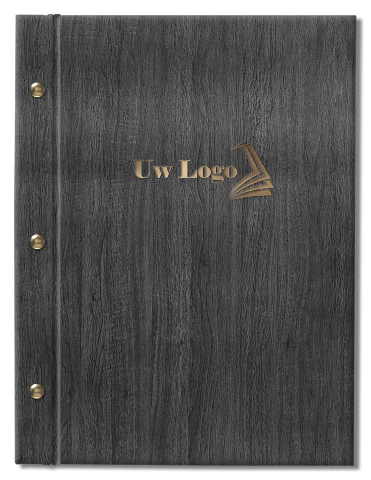 Schroeven en logo goudkleurig