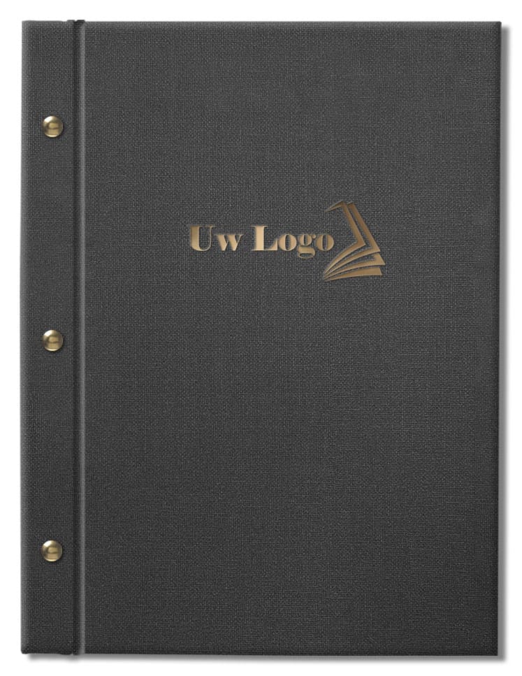 Schroeven en logo goudkleurig