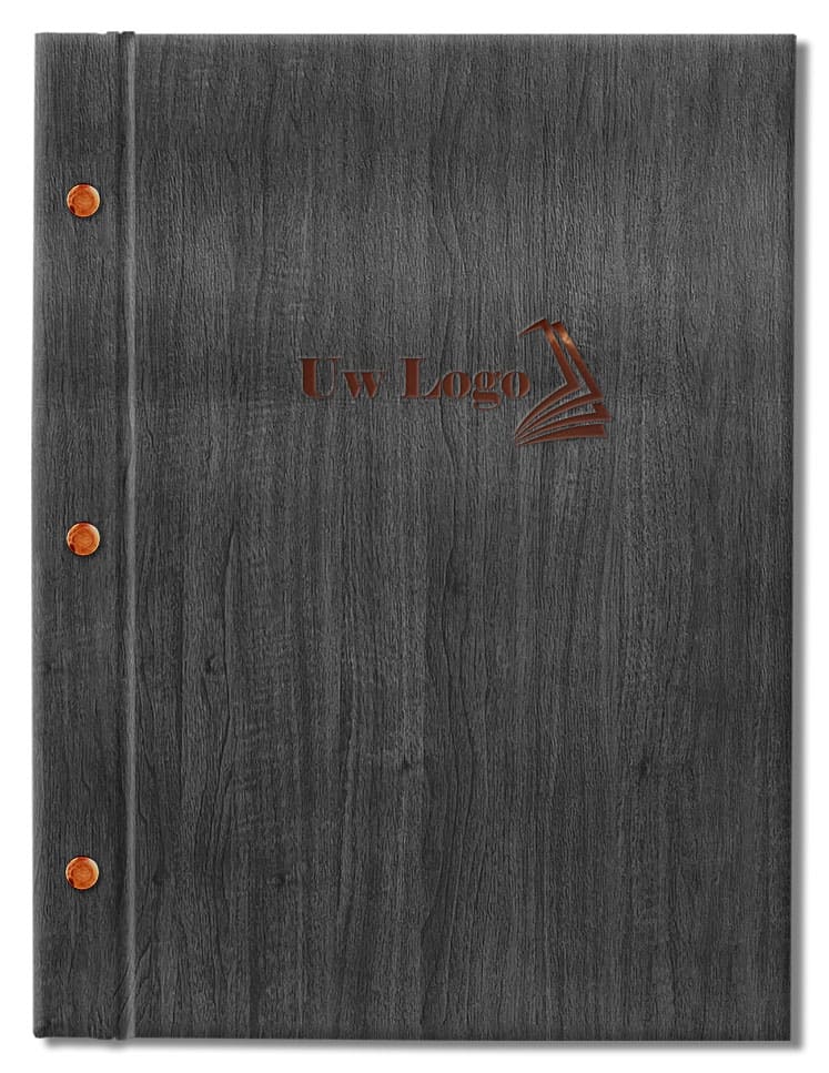 Schroeven en logo koperkleurig