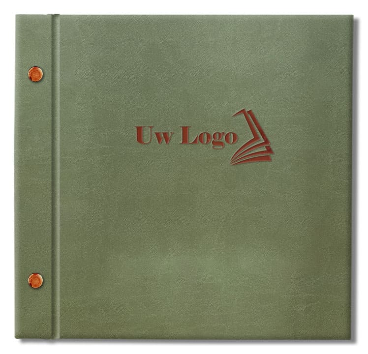 Schroeven en logo koperkleurig