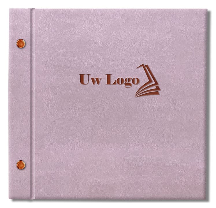 Schroeven en logo koperkleurig