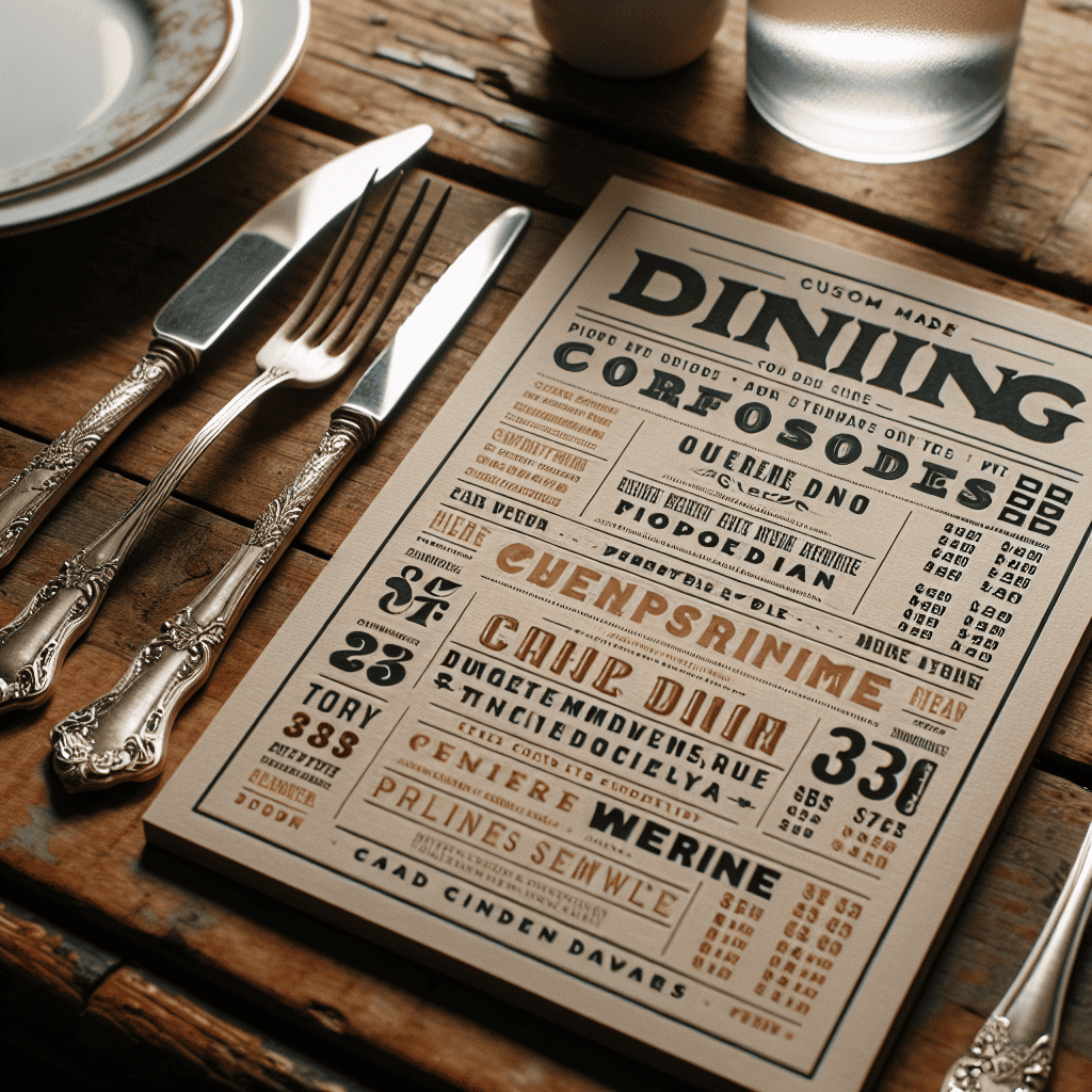 Discovering the Essence of Custom Menukaarten