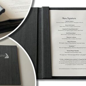 Menukaart met een verborgen magneetsluiting