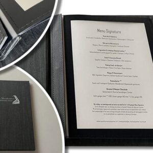 Menukaart met een verborgen schroefsluiting