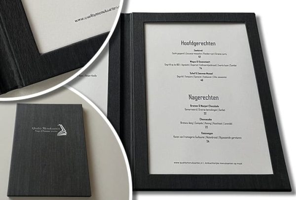 Menukaart met 2-luik